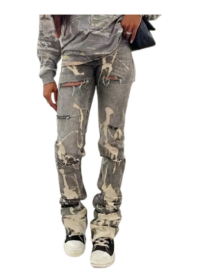 Gray Ripped Jeans