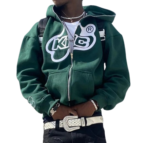 Green Zip Up