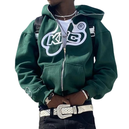 Green Zip Up