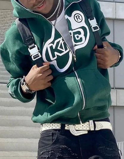 Green Zip Up
