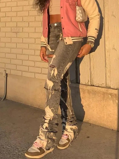 Gray Ripped Jeans