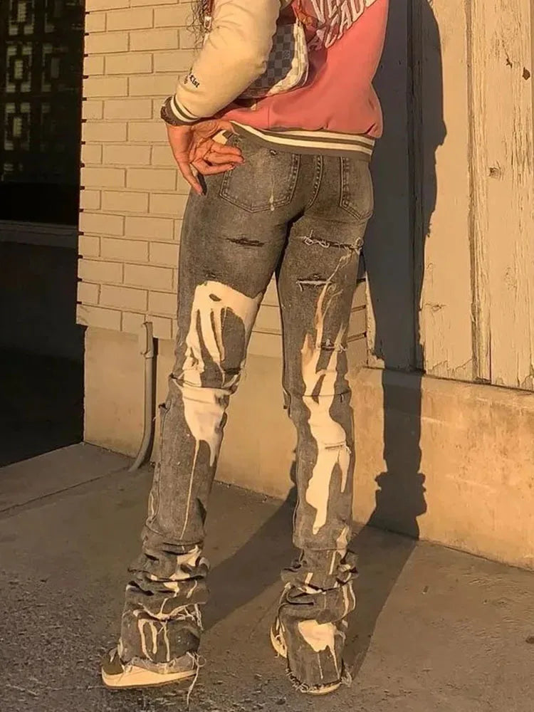 Gray Ripped Jeans