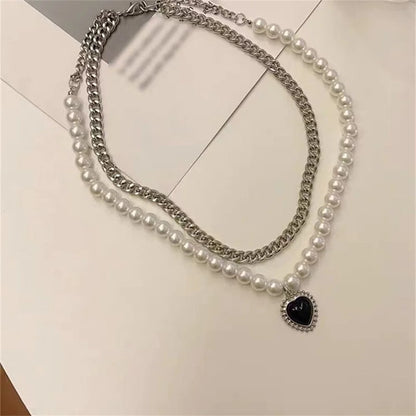 Black Heart Necklace