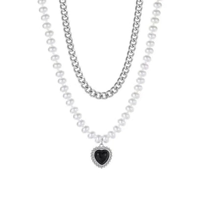 Black Heart Necklace